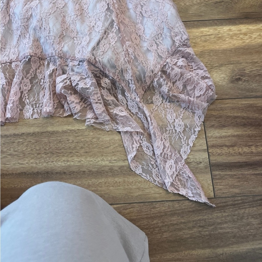Kimchi Blue Lace Midi Dress in Blush Pink - Picture 6 of 6